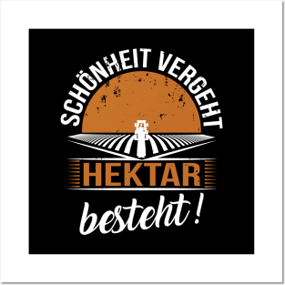 Schönheit vergeht Hektar besteht (black) Posters and Art